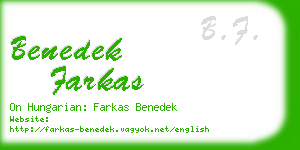 benedek farkas business card